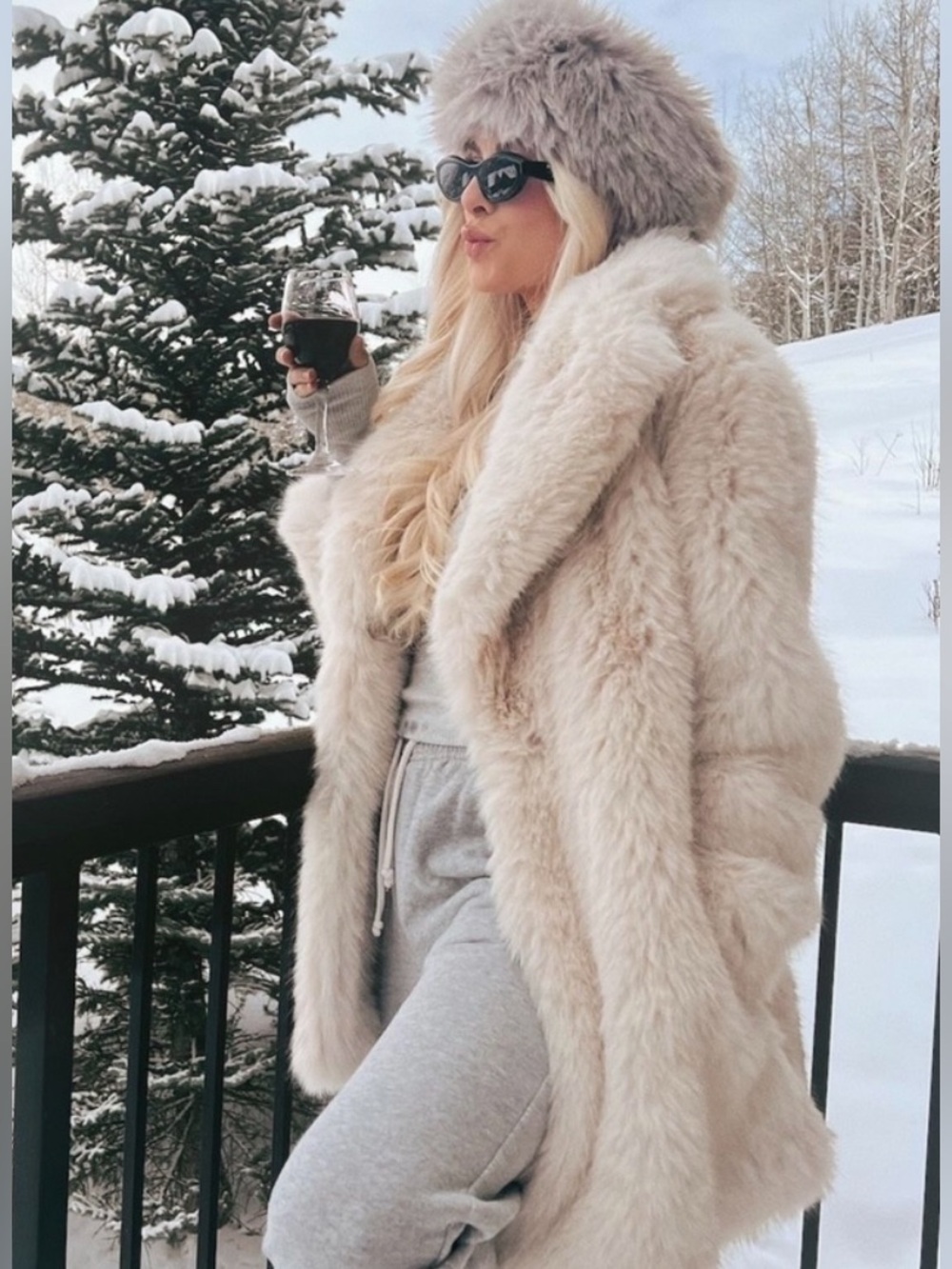 NWT MANGO Viral Bloggers Favorite Faux Fur Coat